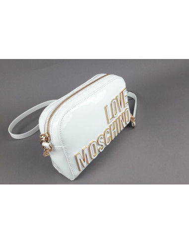 Love Moschino --- Borsa A Spalla Donna Pu Vernice Bianco