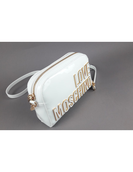 Love Moschino --- Borsa A Spalla Donna Pu Vernice Bianco
