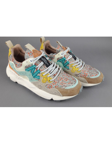 Flower Mountain ---- Yamano 3 Donna Camoscio Tela Multi