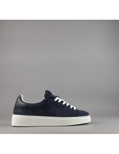 D.A.T.E. --- Sneakers Levante Uomo Camoscio Blu Scuro