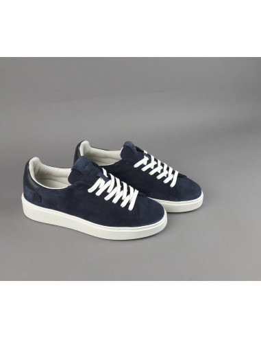 D.A.T.E. --- Sneakers Levante Uomo Camoscio Blu Scuro