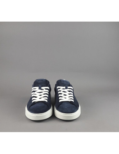 D.A.T.E. --- Sneakers Levante Uomo Camoscio Blu Scuro