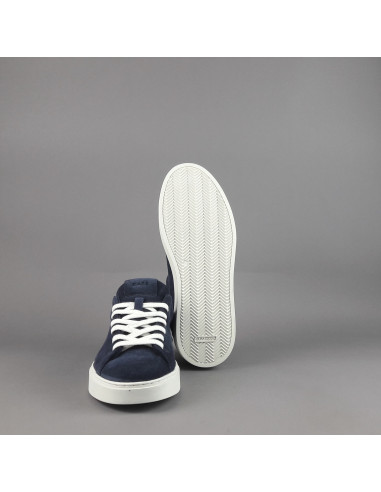 D.A.T.E. --- Sneakers Levante Uomo Camoscio Blu Scuro