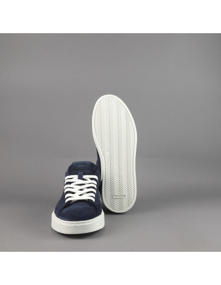 D.A.T.E. --- Sneakers Levante Uomo Camoscio Blu Scuro