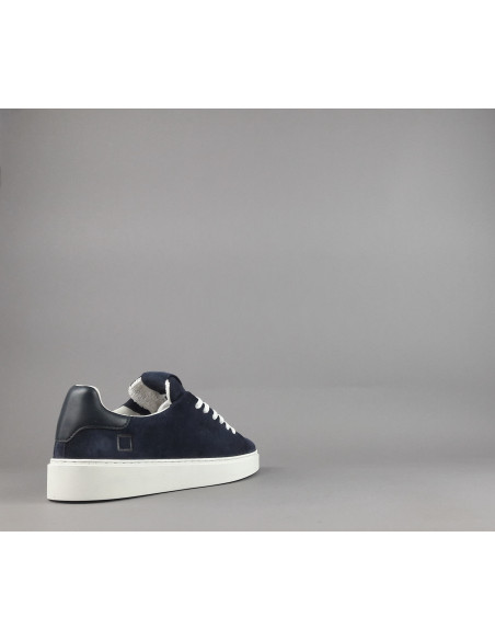 D.A.T.E. --- Sneakers Levante Uomo Camoscio Blu Scuro