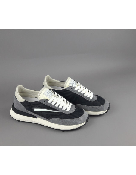 D.A.T.E. --- Sneakers Athleta Uomo Camoscio E Tela Grigio