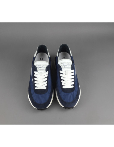 D.A.T.E. --- Sneakers Athleta Uomo Camoscio E Tela Blu Scuro