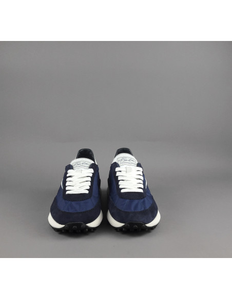 D.A.T.E. --- Sneakers Athleta Uomo Camoscio E Tela Blu Scuro