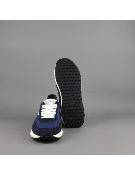 D.A.T.E. --- Sneakers Athleta Uomo Camoscio E Tela Blu Scuro