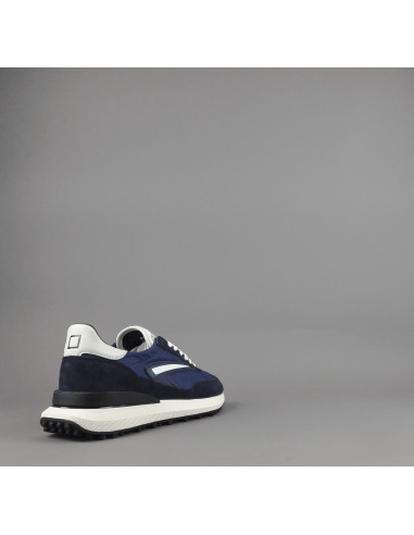 D.A.T.E. --- Sneakers Athleta Uomo Camoscio E Tela Blu Scuro