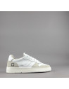 D.A.T.E. --- Sneakers Court Uomo Pelle Camoscio Bianco Beige