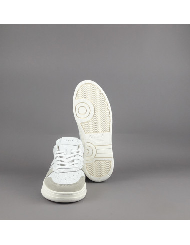 D.A.T.E. --- Sneakers Court Uomo Pelle Camoscio Bianco Beige