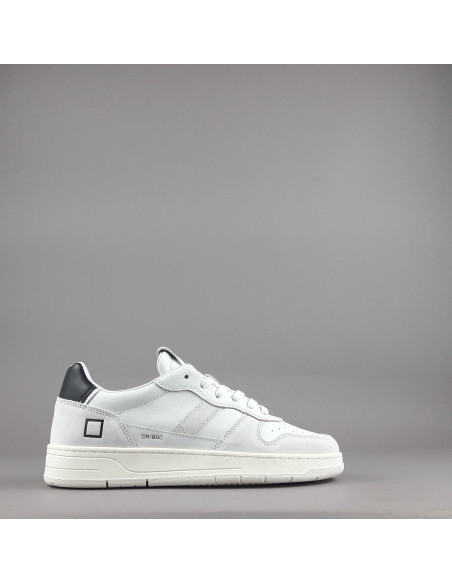 D.A.T.E. --- Sneakers Court Uomo Pelle Camoscio Bianco
