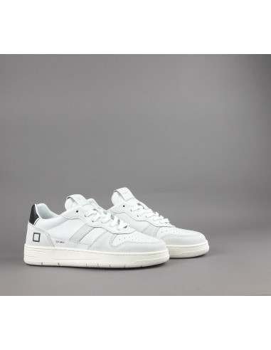 D.A.T.E. --- Sneakers Court Uomo Pelle Camoscio Bianco