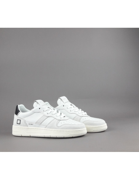 D.A.T.E. --- Sneakers Court Uomo Pelle Camoscio Bianco