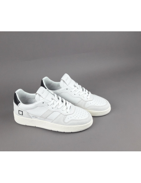 D.A.T.E. --- Sneakers Court Uomo Pelle Camoscio Bianco