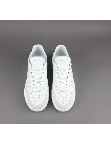 D.A.T.E. --- Sneakers Court Uomo Pelle Camoscio Bianco