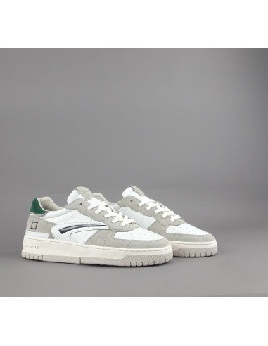 D.A.T.E. --- Sneakers Torneo Uomo Pelle Camoscio Bianco Grigio
