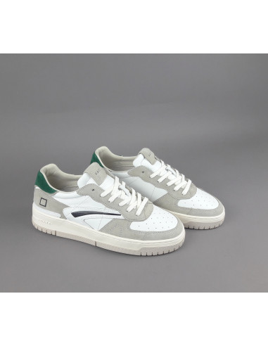 D.A.T.E. --- Sneakers Torneo Uomo Pelle Camoscio Bianco Grigio