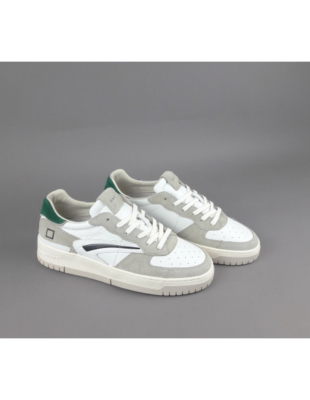 D.A.T.E. --- Sneakers Torneo Uomo Pelle Camoscio Bianco Grigio