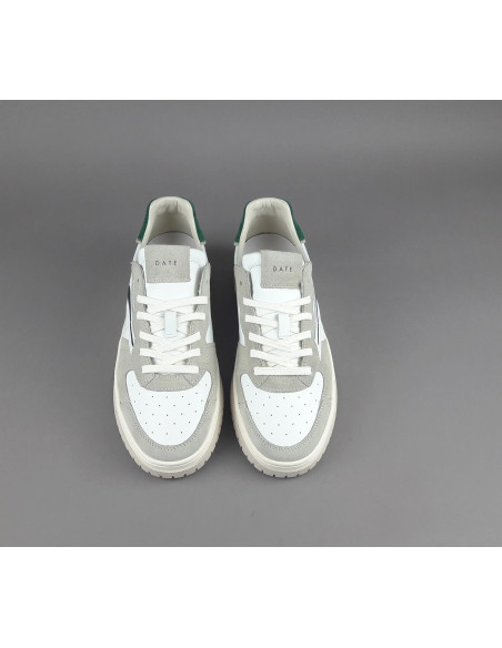 D.A.T.E. --- Sneakers Torneo Uomo Pelle Camoscio Bianco Grigio