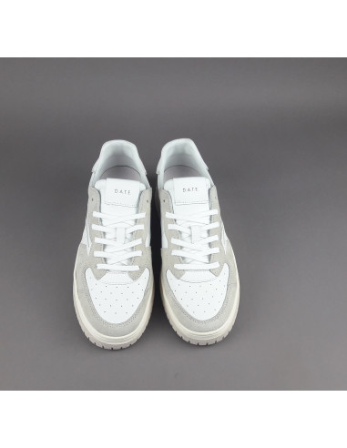D.A.T.E. --- Sneakers Torneo Uomo Pelle Camoscio Bianco Beige