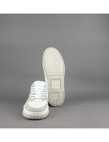 D.A.T.E. --- Sneakers Torneo Uomo Pelle Camoscio Bianco Beige