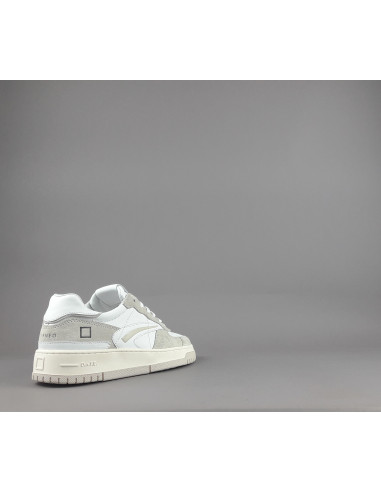 D.A.T.E. --- Sneakers Torneo Uomo Pelle Camoscio Bianco Beige