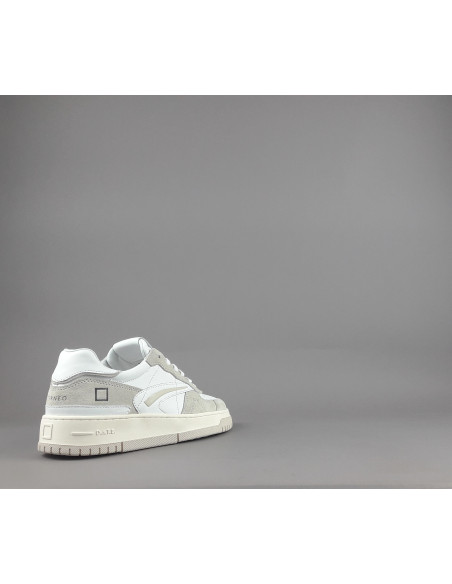 D.A.T.E. --- Sneakers Torneo Uomo Pelle Camoscio Bianco Beige