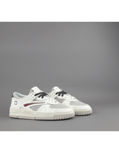 D.A.T.E. --- Sneakers Torneo Uomo Pelle Camoscio Avorio Grigio