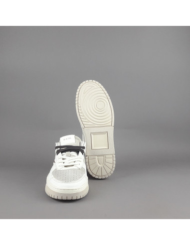 D.A.T.E. --- Sneakers Torneo Uomo Pelle Camoscio Avorio Grigio