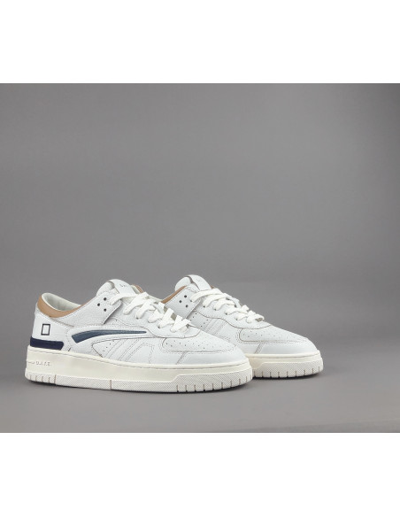 D.A.T.E. --- Sneakers Torneo Uomo Pelle Camoscio Bianco Ghiaccio