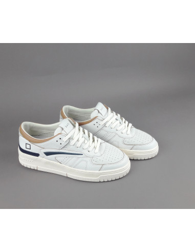 D.A.T.E. --- Sneakers Torneo Uomo Pelle Camoscio Bianco Ghiaccio
