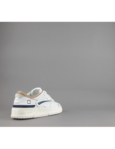 D.A.T.E. --- Sneakers Torneo Uomo Pelle Camoscio Bianco Ghiaccio