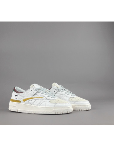 D.A.T.E. --- Sneakers Torneo Uomo Pelle Camoscio Bianco Ghiaccio