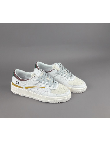 D.A.T.E. --- Sneakers Torneo Uomo Pelle Camoscio Bianco Ghiaccio
