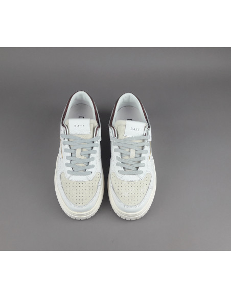 D.A.T.E. --- Sneakers Torneo Uomo Pelle Camoscio Bianco Ghiaccio