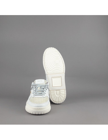 D.A.T.E. --- Sneakers Torneo Uomo Pelle Camoscio Bianco Ghiaccio