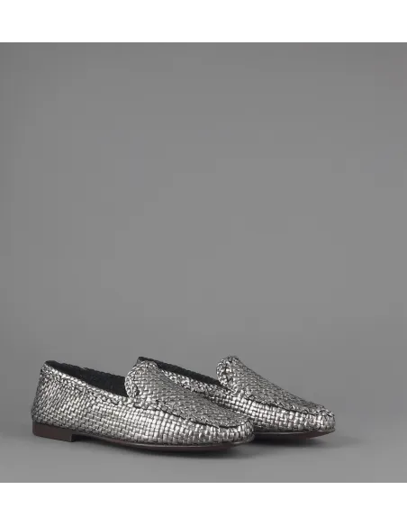 Frau Mocassino Donna Pelle Metal Intrecciata Piombo Prezzo 140,00