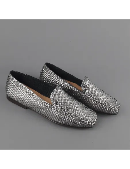 Frau Mocassino Donna Pelle Metal Intrecciata Piombo Prezzo 140,00