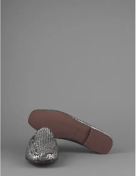Frau Mocassino Donna Pelle Metal Intrecciata Piombo Prezzo 140,00