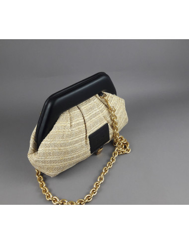 Gio Cellini --- Clutch Donna Rafia Beige