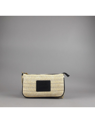 Gio Cellini --- Borsa A Spalla Piccola Donna Rafia Beige