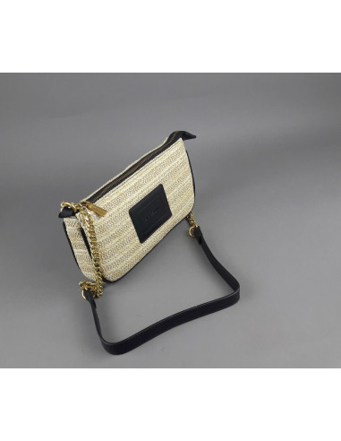 Gio Cellini --- Borsa A Spalla Piccola Donna Rafia Beige