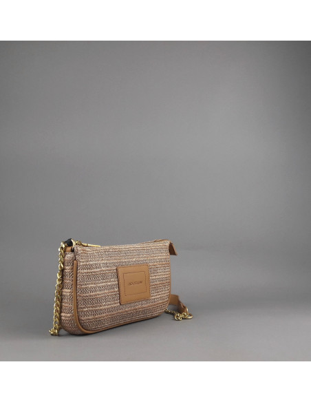Gio Cellini --- Borsa A Spalla Piccola Donna Rafia Corda
