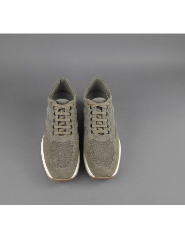 Hogan --- Interactive Uomo Camoscio Tela Talpa Scuro