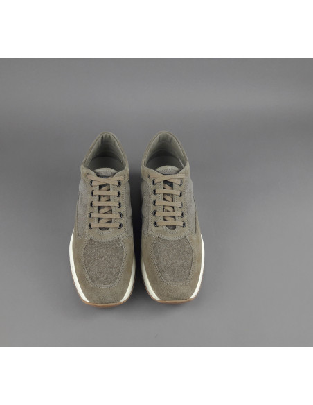 Hogan --- Interactive Uomo Camoscio Tela Talpa Scuro