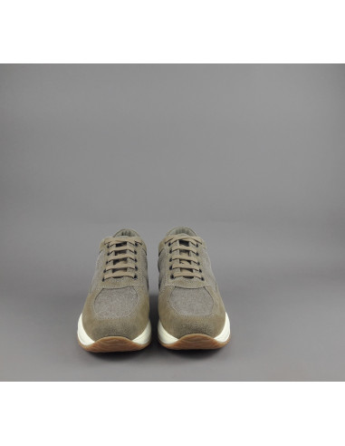 Hogan --- Interactive Uomo Camoscio Tela Talpa Scuro