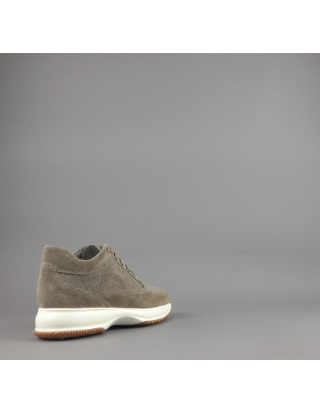 Hogan --- Interactive Uomo Camoscio Tela Talpa Scuro