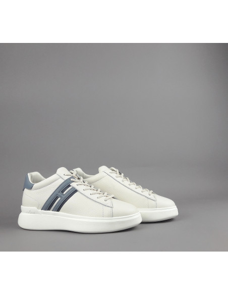 Hogan --- H580 Uomo Pelle Martellata Bianco Opaco